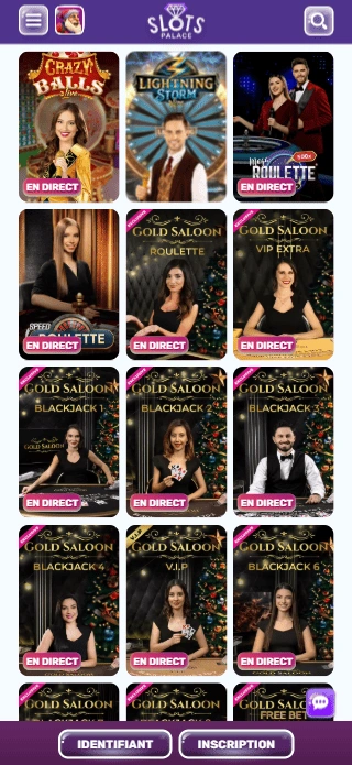 Live Jeux Casino Slots Palace SlotPalace Top Croupiers en Direct Offres pour Jouer