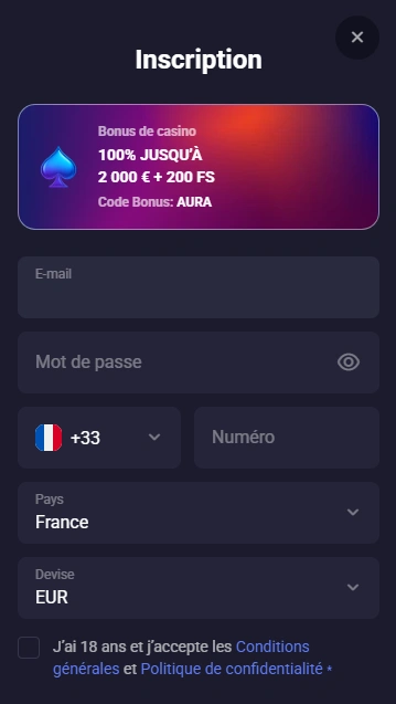 Inscription à Spin Aura Casino S’inscrire et se Connecter à Spin Aura Casino Français en {{ now().format('Y') }}